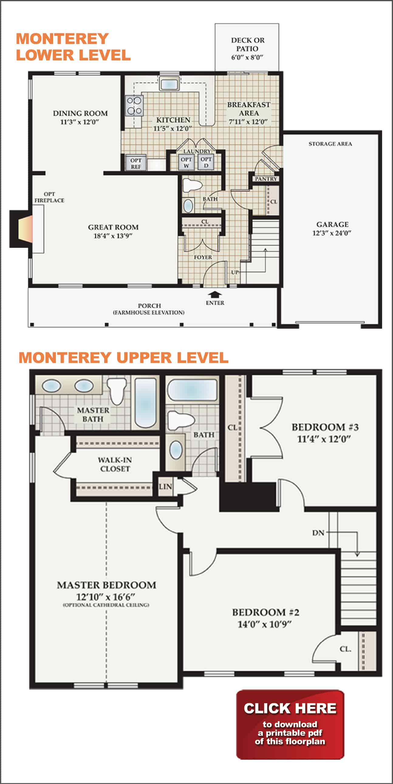 Monterey Floor Plan Sunrise Hills